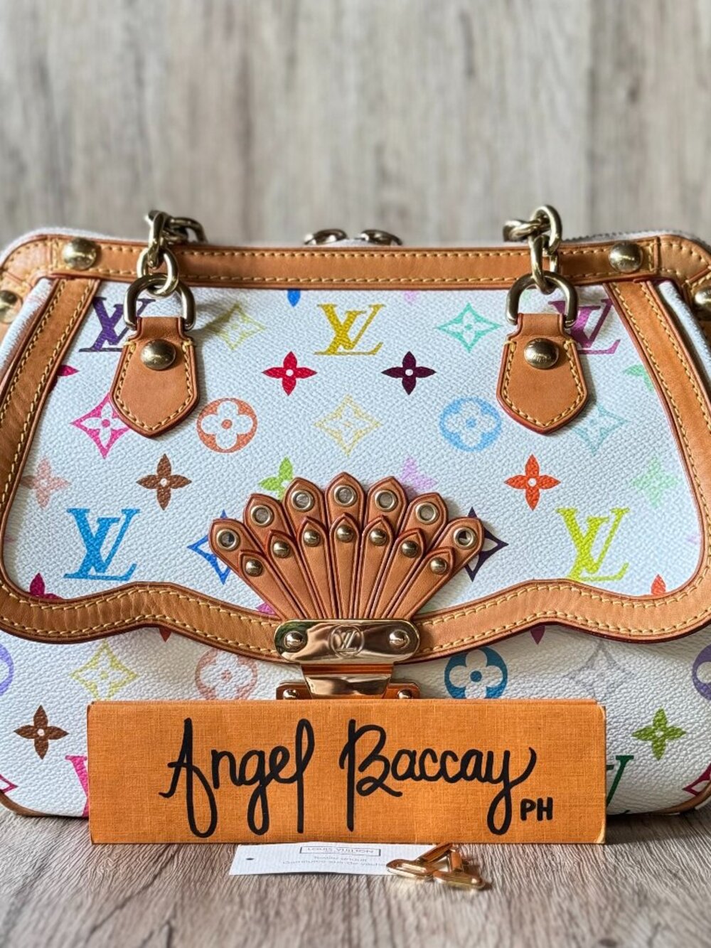 Louis Vuitton Vintage Takashi Murakami Blanc Multicolore Gracie